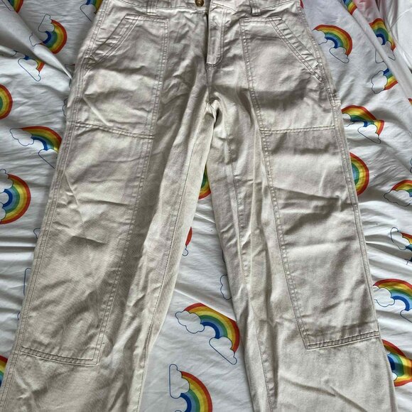 Beige Cargo-Style Pants - Picture 4 of 4